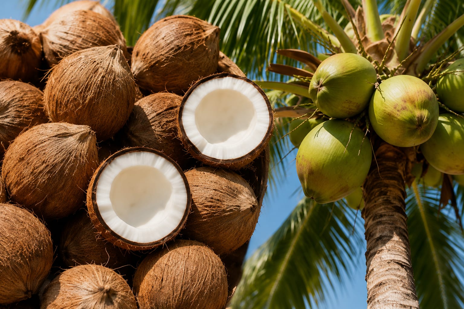 Indonesian coconut farm